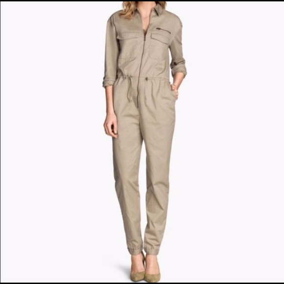 beige jumpsuit hm